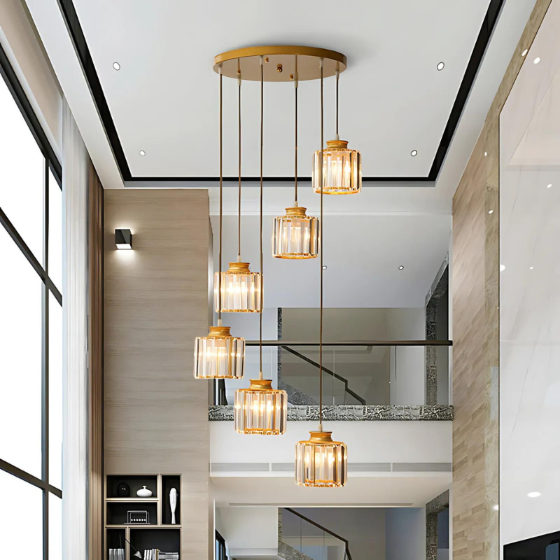 Calira | Lampa sufitowa w stylu cylindrycznego szkła