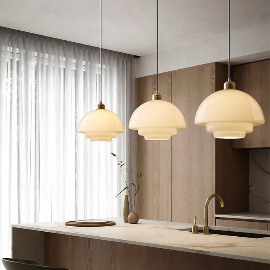 Lampa wisząca szklana | Lampa sufitowa do kuchni i salonu