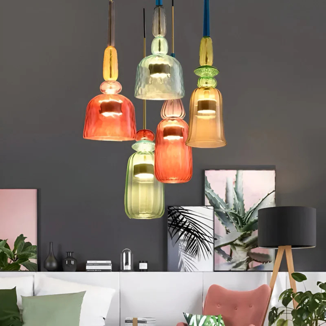 Vitrina | Kolorowa szklana lampa wisząca LED