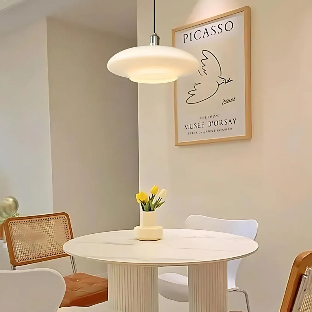 Oryna | Okrągła szklana lampa wisząca Modern