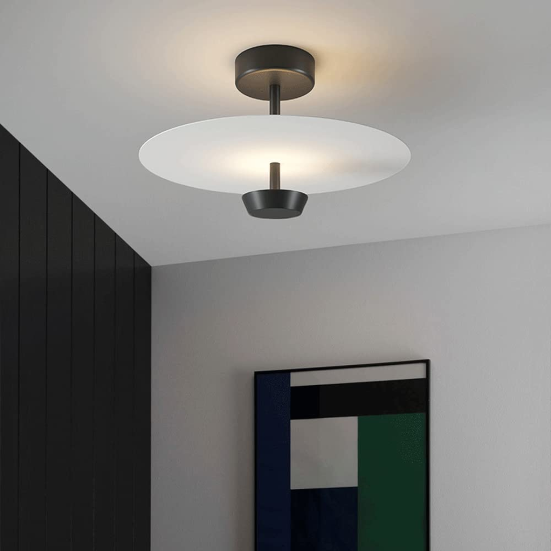 Lampa sufitowa LED | Oświetlenie wewnętrzne o okrągłym, płaskim kształcie