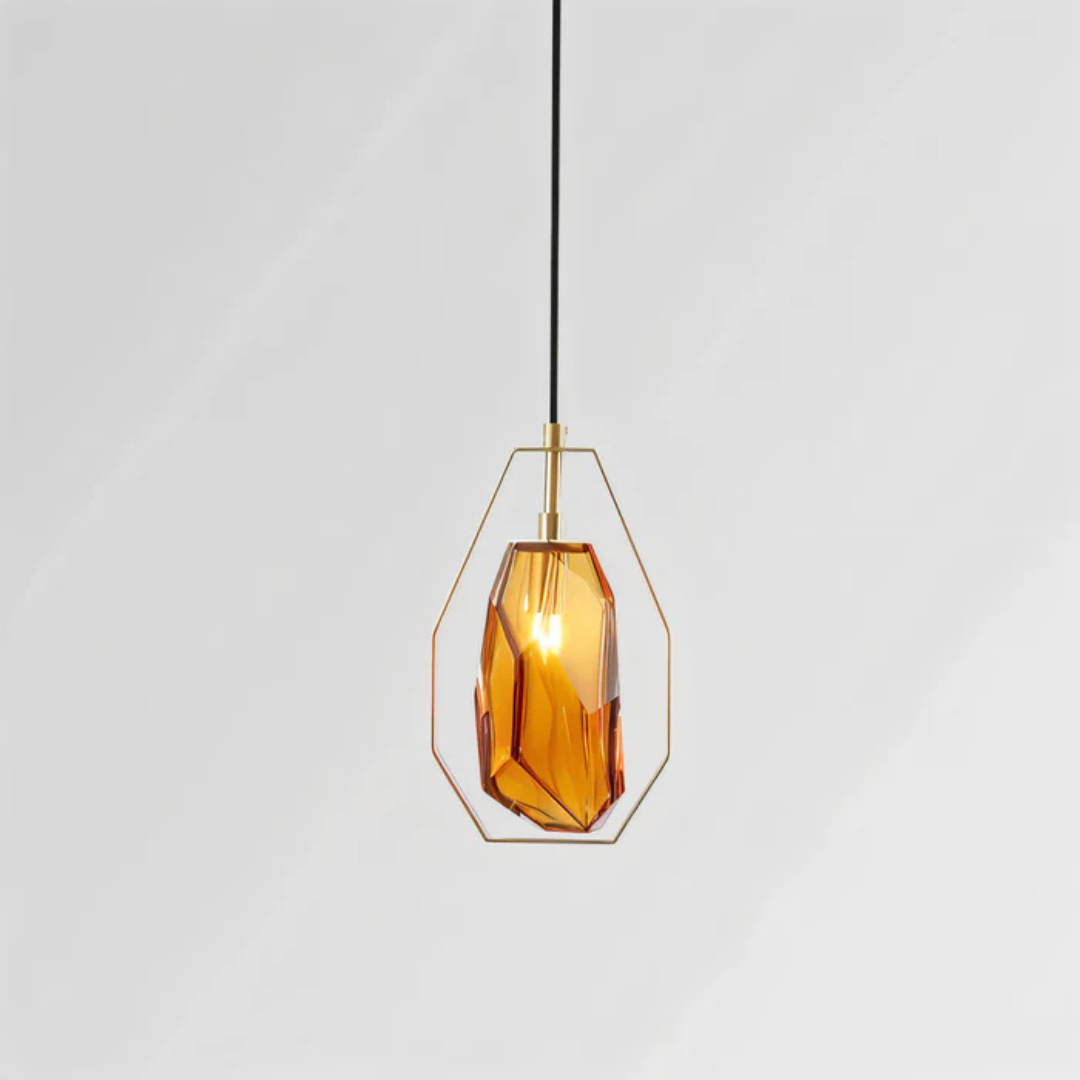 Elaris | Geometryczna szklana lampa wisząca