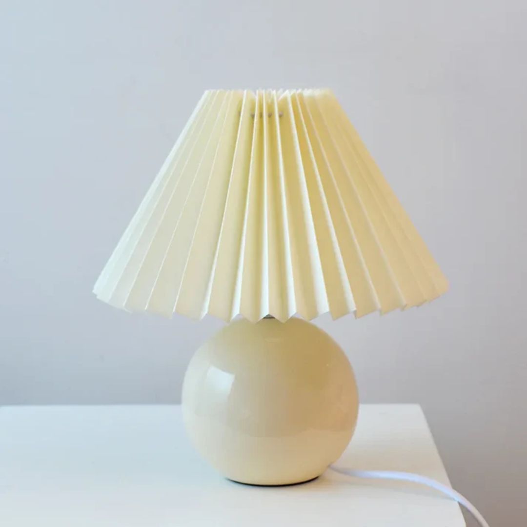 Antyczna lampa stołowa | Metalowe szkło
