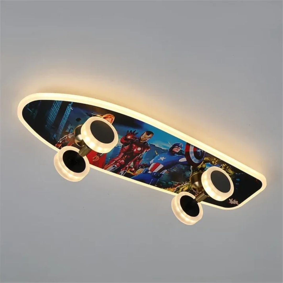 Lampa sufitowa LED | w stylu deskorolki