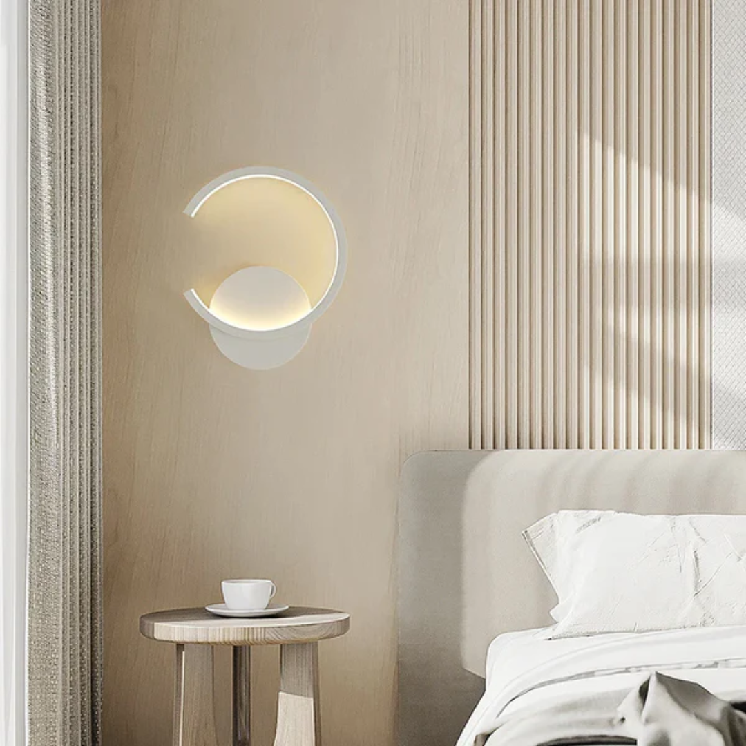 Okrągła lampa ścienna LED do salonu