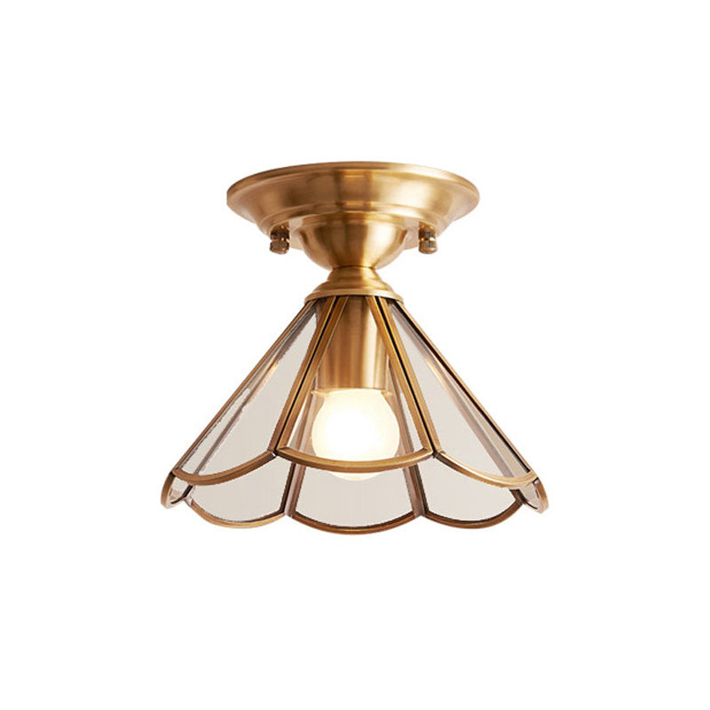 Florabelle | Lampa sufitowa z mosiądzu i szkła