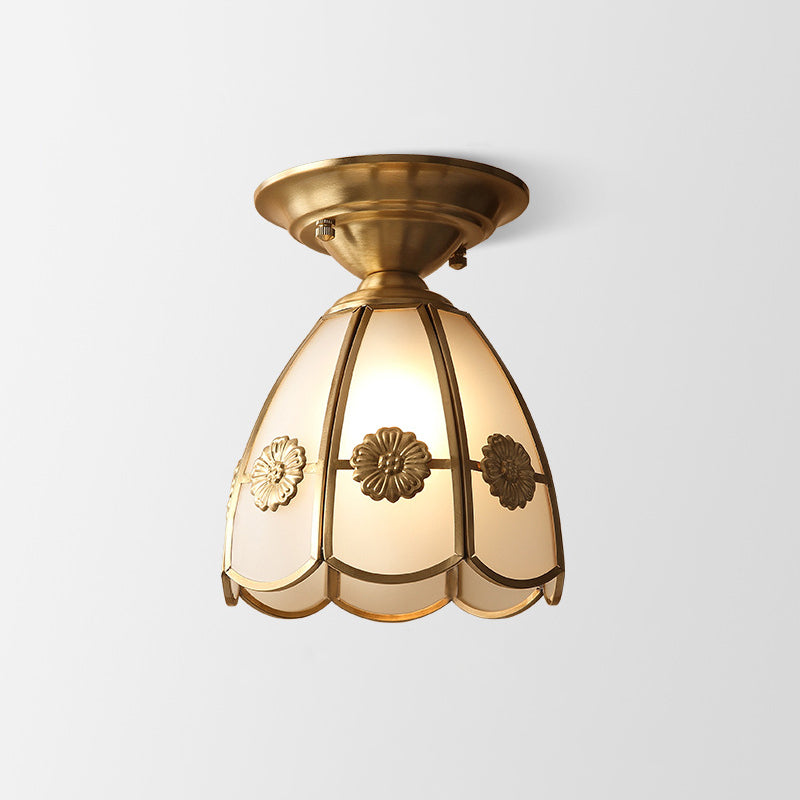 Florabelle | Lampa sufitowa z mosiądzu i szkła