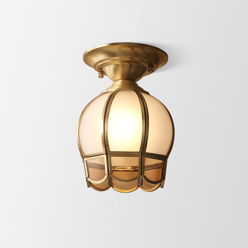 Florabelle | Lampa sufitowa z mosiądzu i szkła