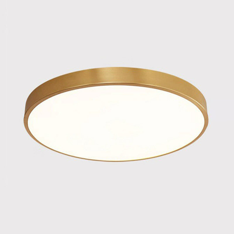 Aurelium | Okrągła lampa sufitowa LED z złotą ramką