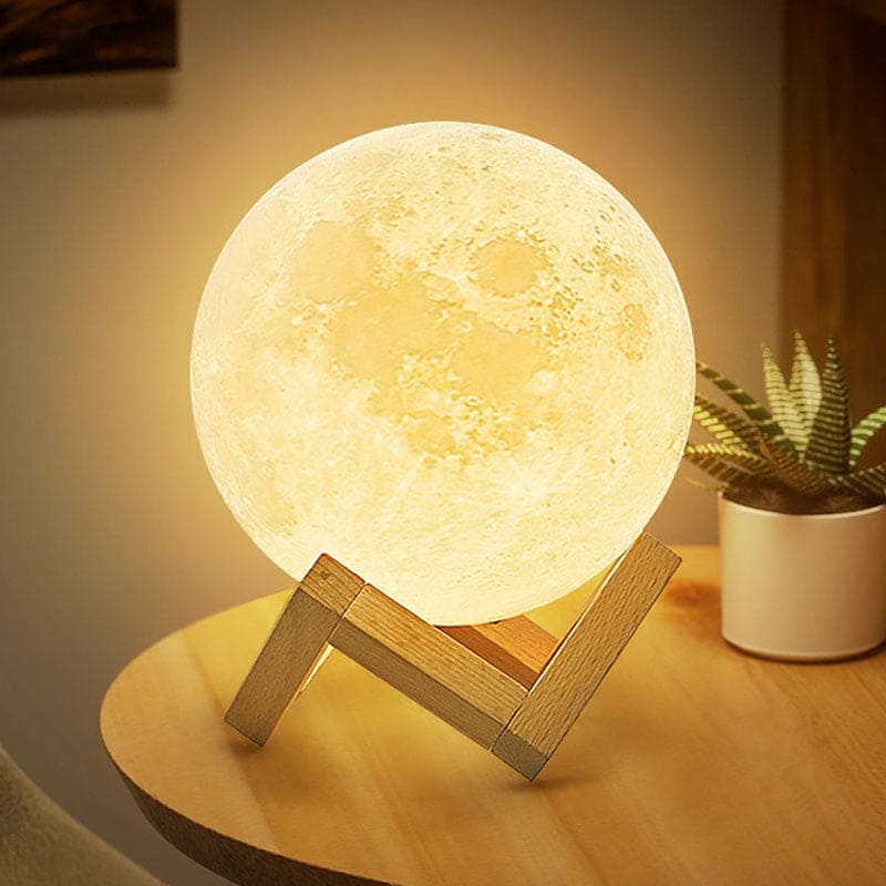 Orion | Lampa stołowa LED z optyką księżycową