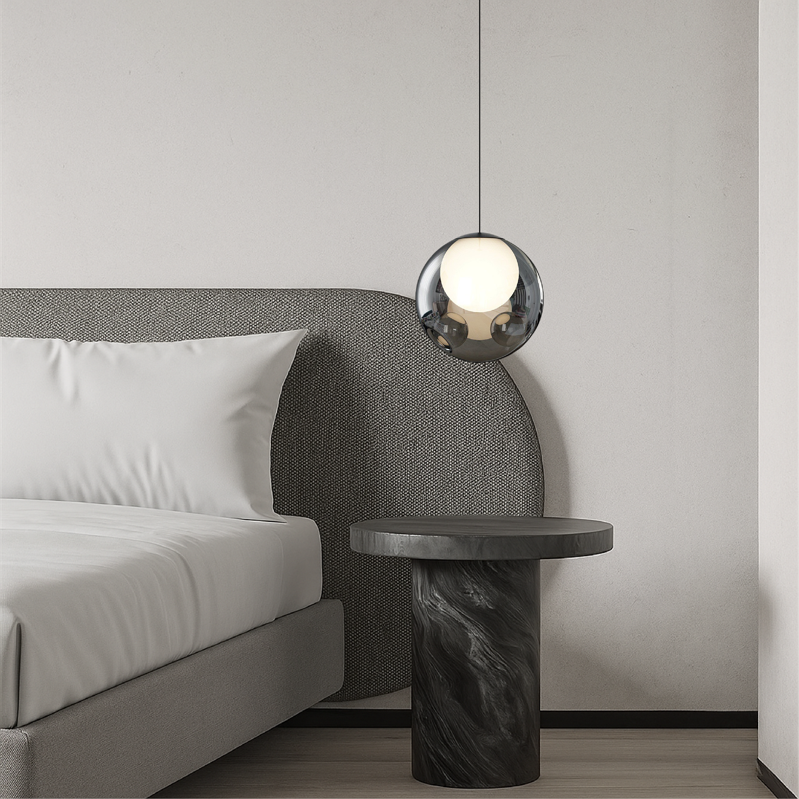 Elyra | Lampa wisząca z kulą ze szkła lustrzanego