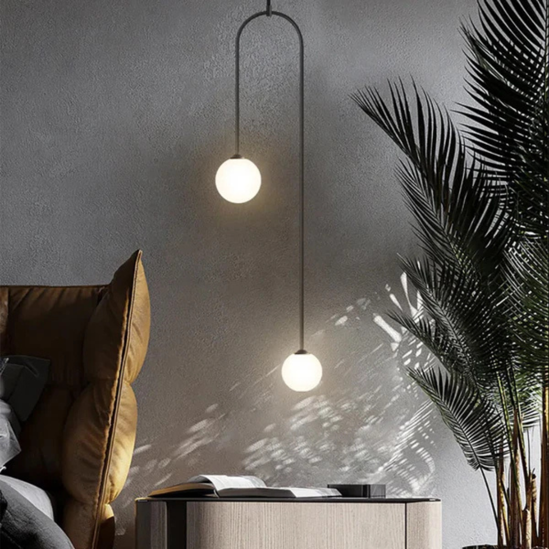 Szklana lampa wisząca | Stylowa lampa LED do wnętrz