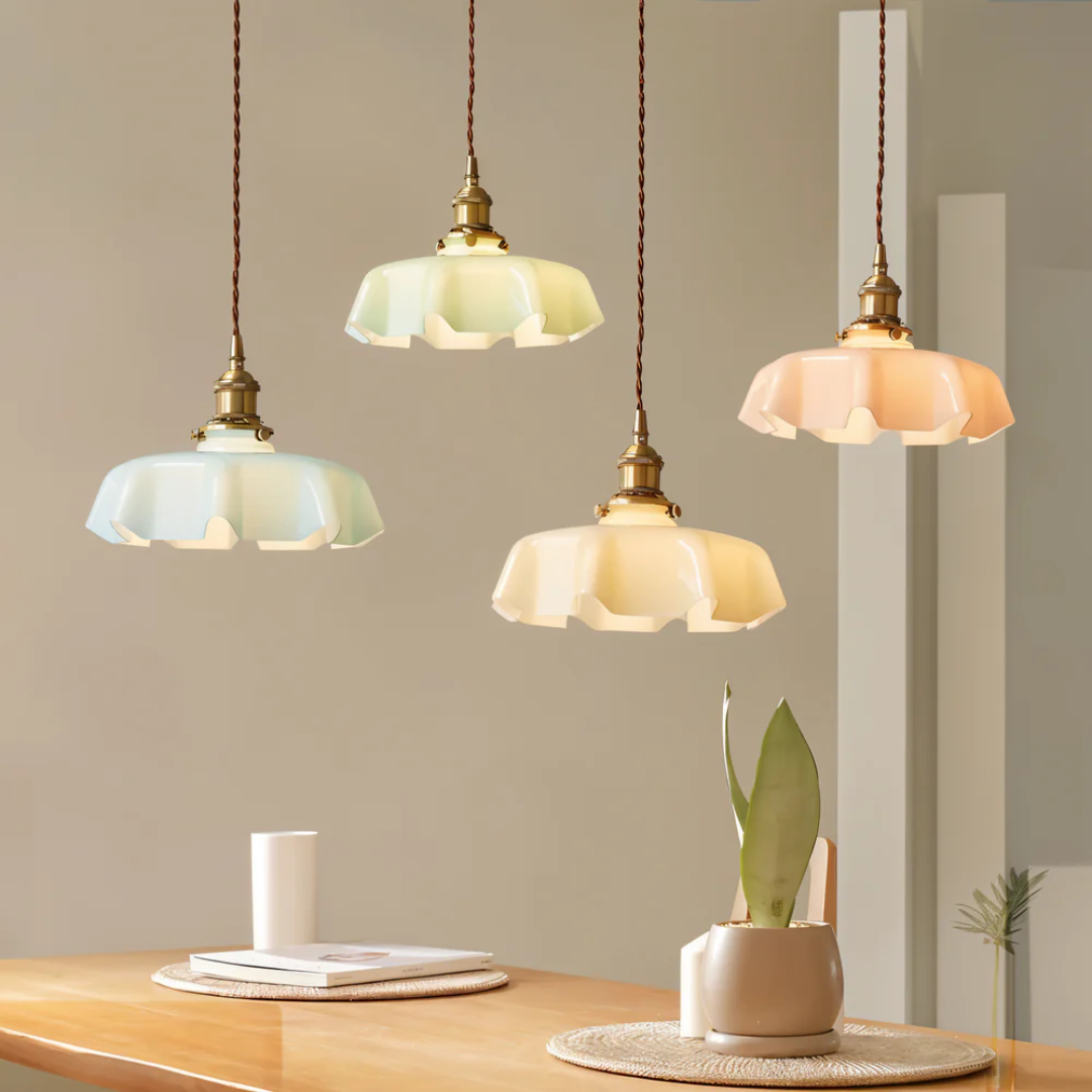Liora | Szklana lampa wisząca w stylu retro