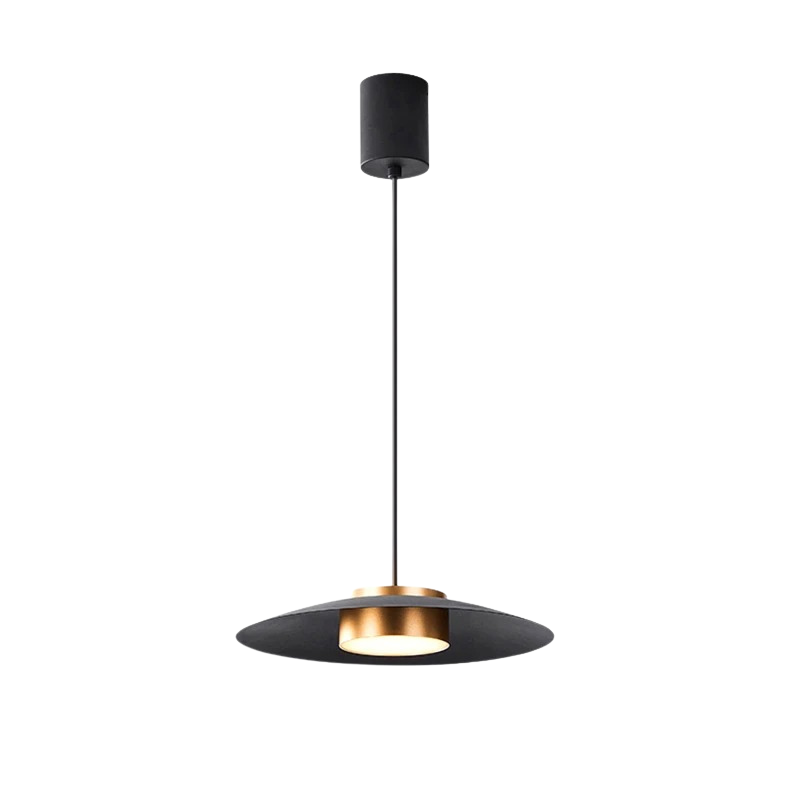 Alvra | Lampa wisząca w płaskim kloszu