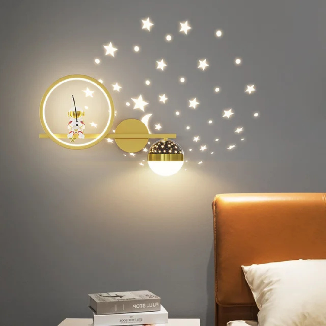 Lampa ścienna LED | Lampka nocna astronauta do wnętrz