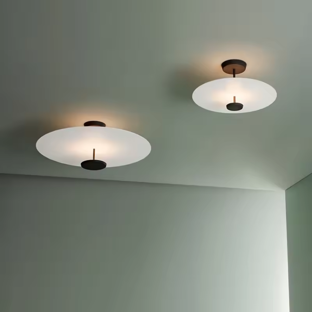 Lampa sufitowa LED | Oświetlenie wewnętrzne o okrągłym, płaskim kształcie