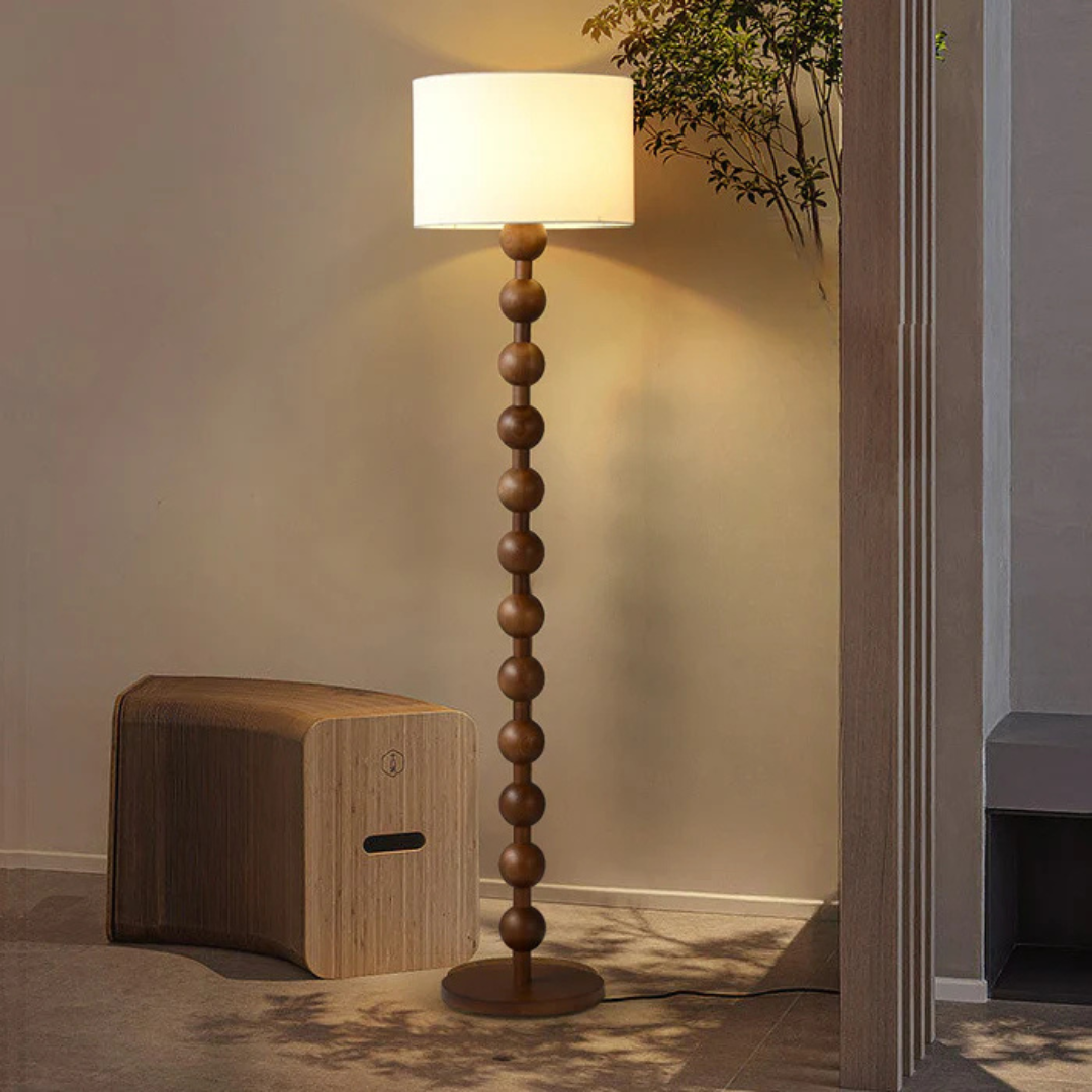 Arbor | Lampa podłogowa Drewniana lampa podłogowa do harmonijnego wystroju wnętrz