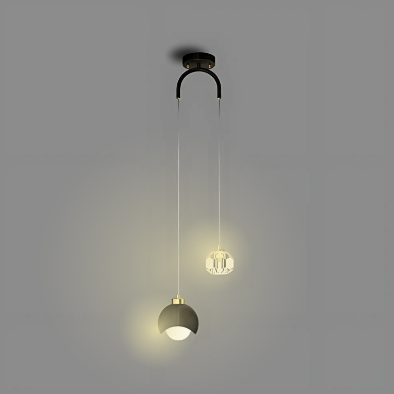 Ceyra | Lampa wisząca w kształcie kryształowej półkuli