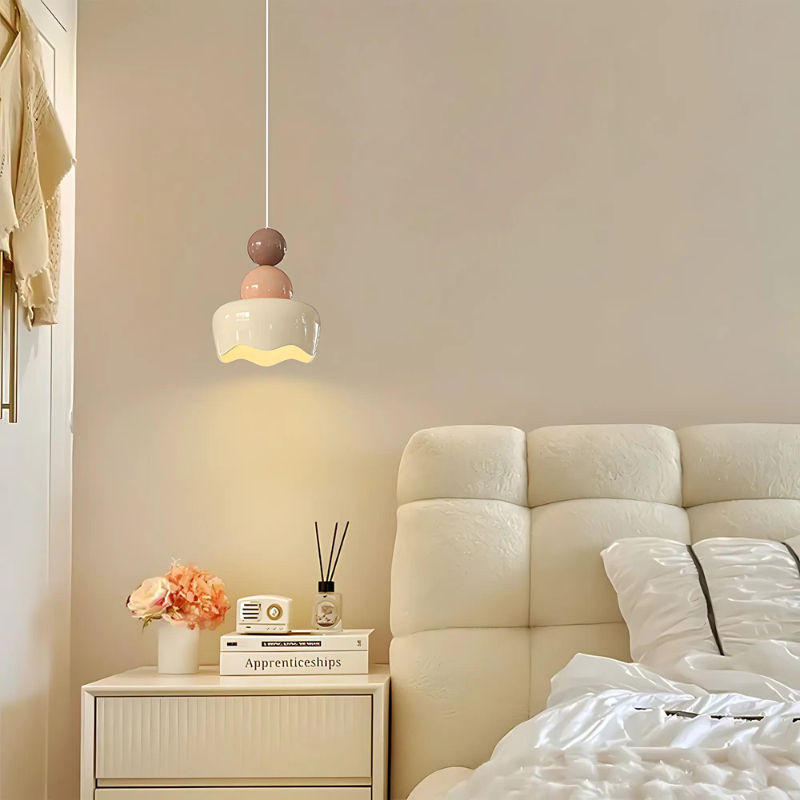 Luneya | Lampa wisząca w stylu retro z falistym wzorem