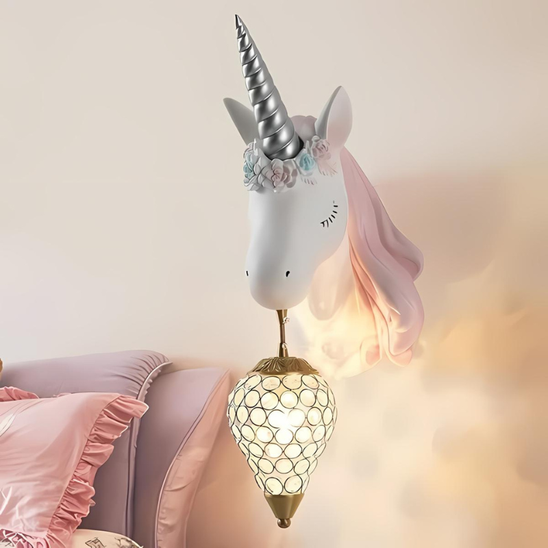 Celestia | Kinkiet jednorożec do pokoju dziewczęcego