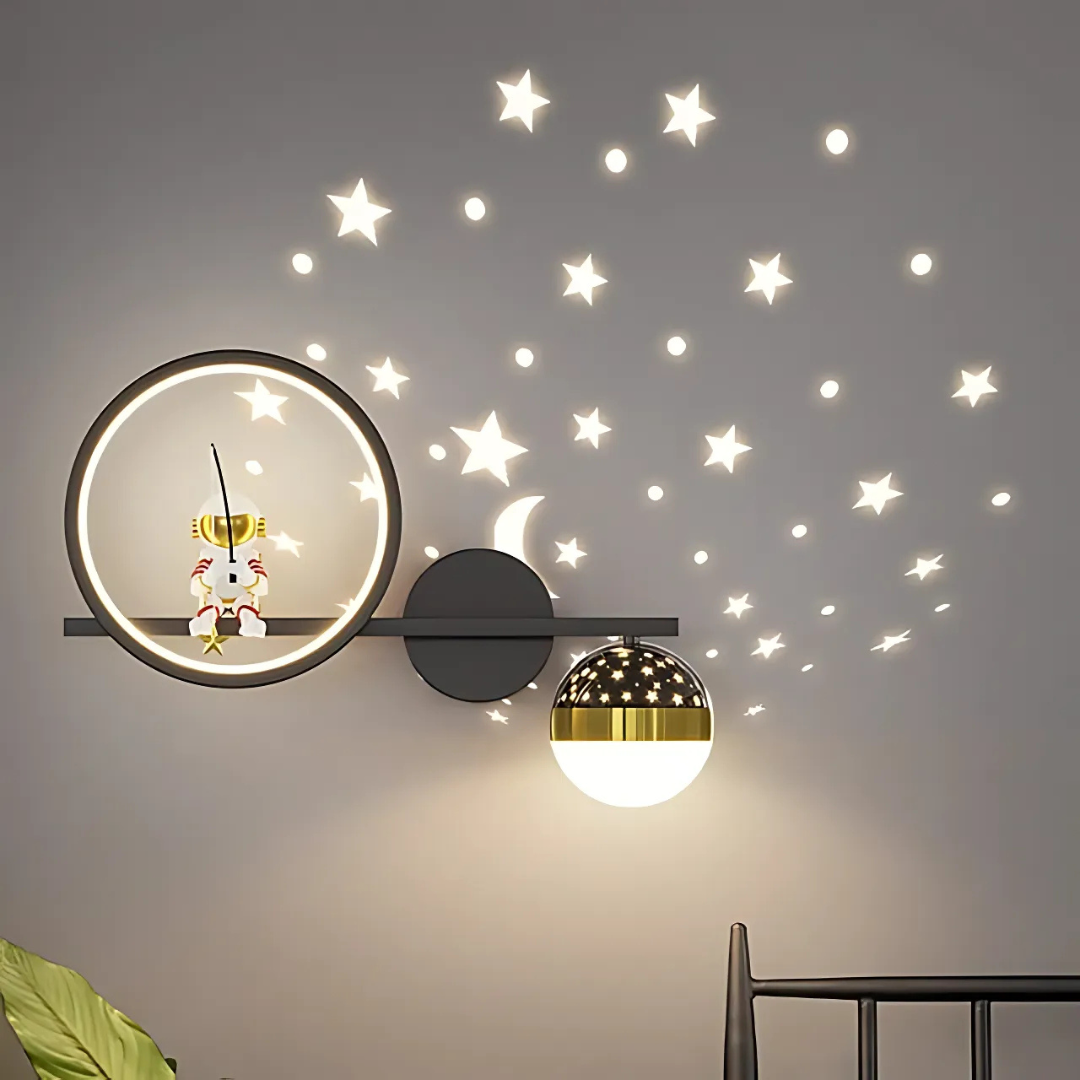 Lampa ścienna LED | Lampka nocna astronauta do wnętrz