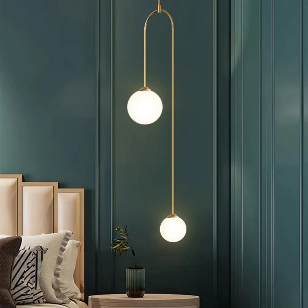 Szklana lampa wisząca | Stylowa lampa LED do wnętrz