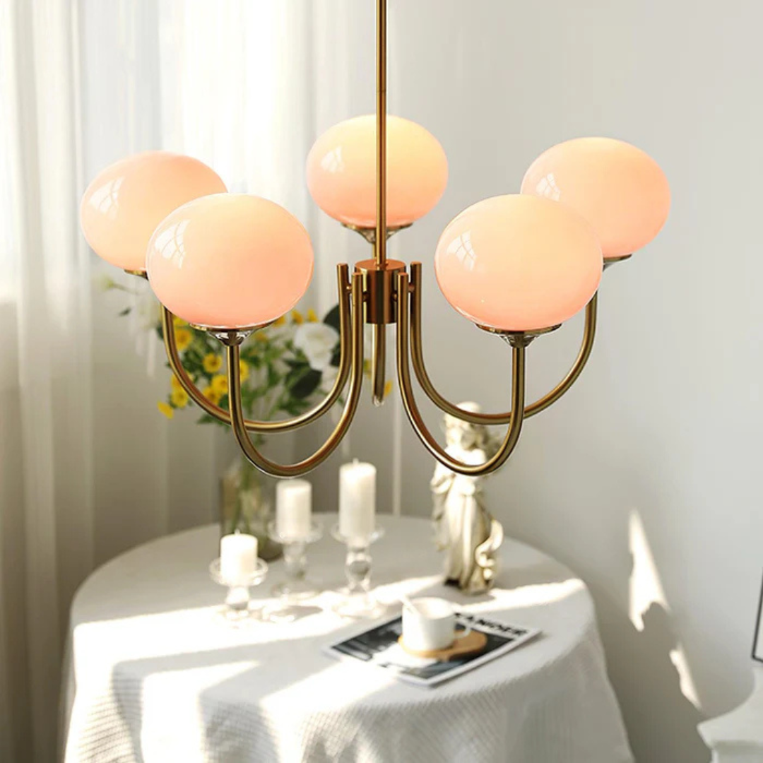 Aris | Designerska lampa wisząca z żyrandolem