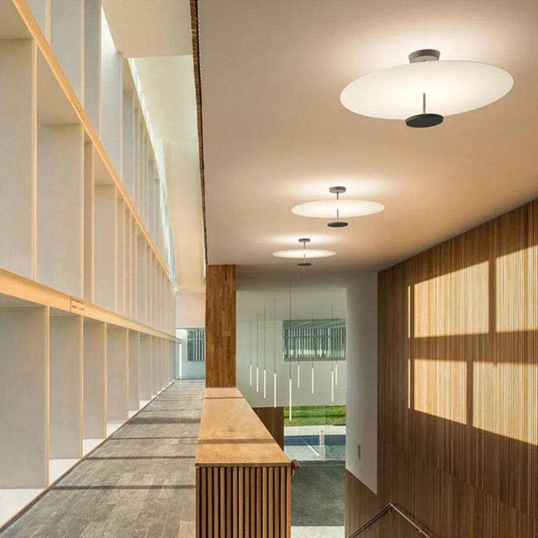 Lampa sufitowa LED | Oświetlenie wewnętrzne o okrągłym, płaskim kształcie