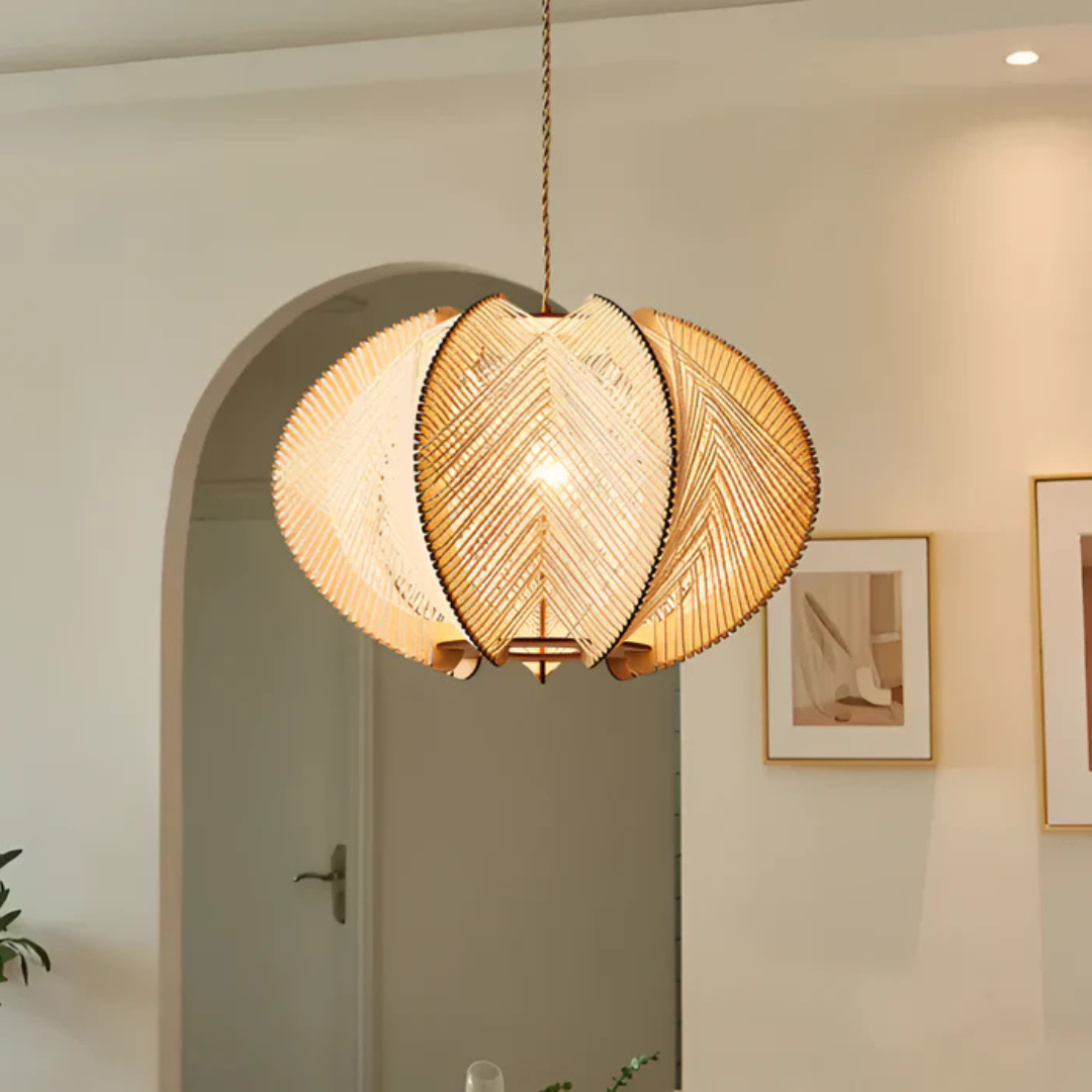 Kalani | Lampa wisząca w kształcie liści rattanu