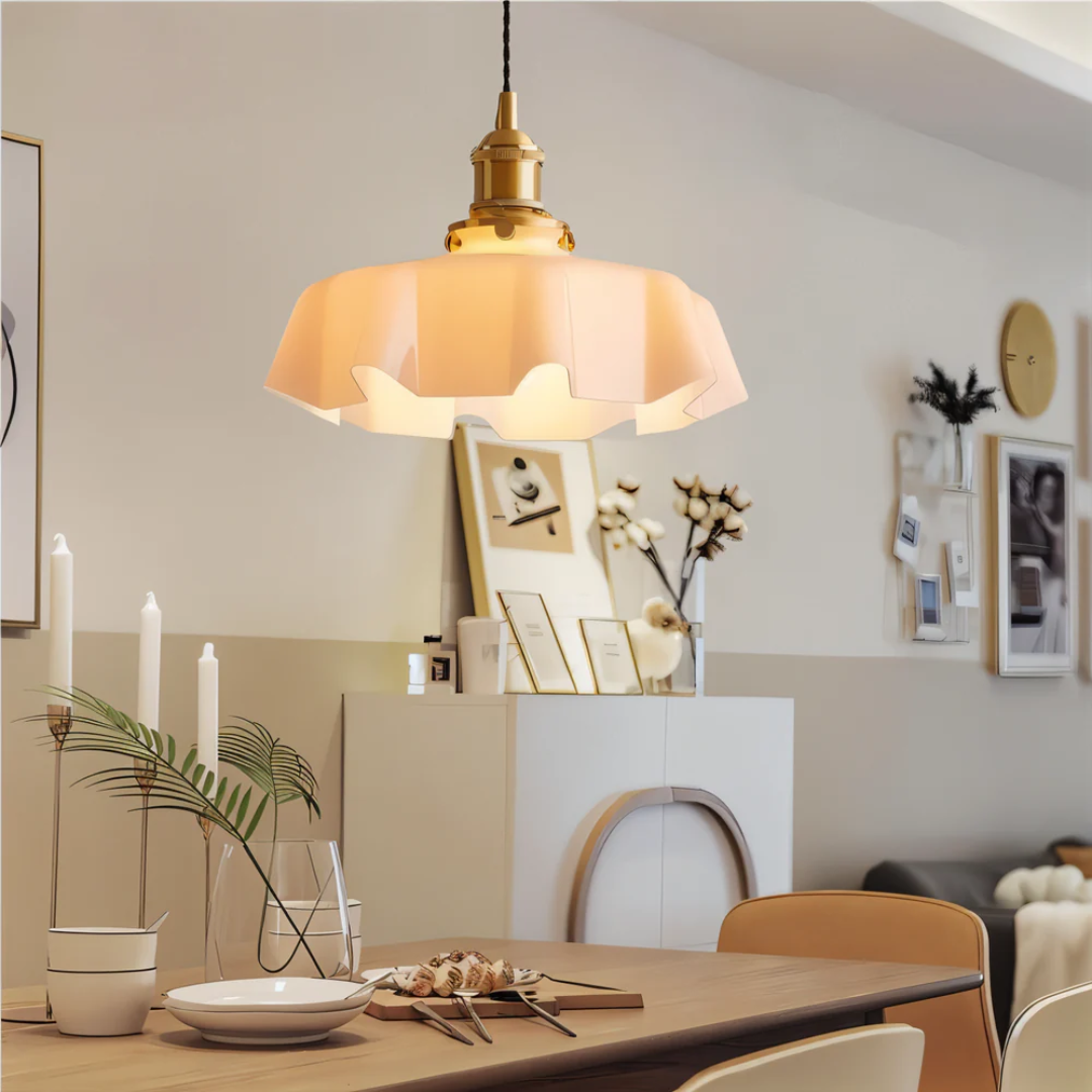Liora | Szklana lampa wisząca w stylu retro
