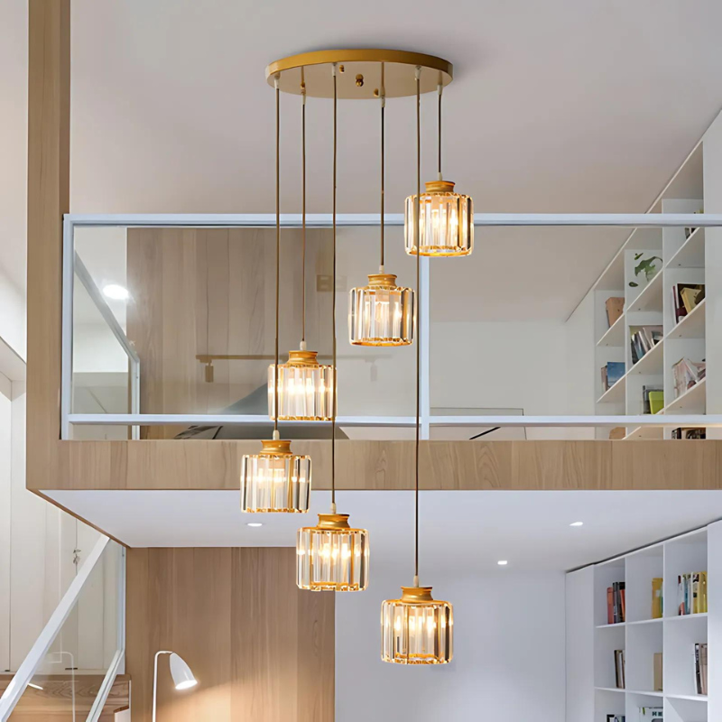 Calira | Lampa sufitowa w stylu cylindrycznego szkła