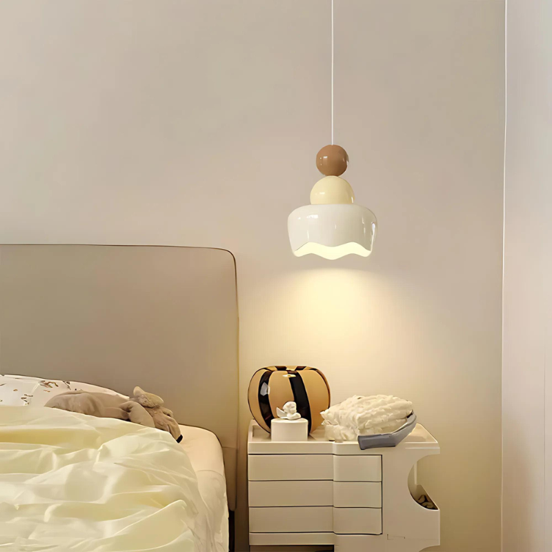Luneya | Lampa wisząca w stylu retro z falistym wzorem