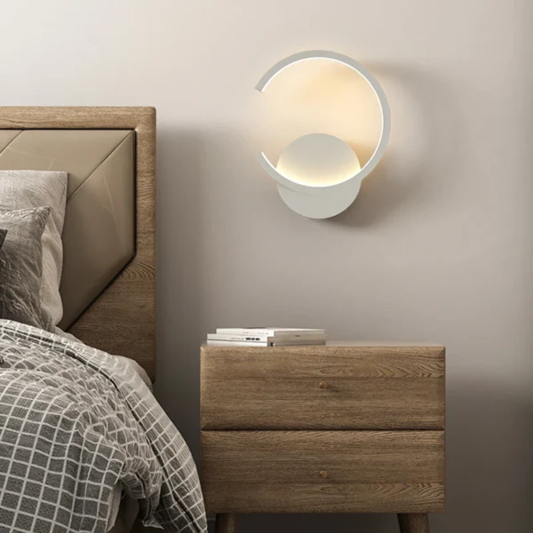 Okrągła lampa ścienna LED do salonu