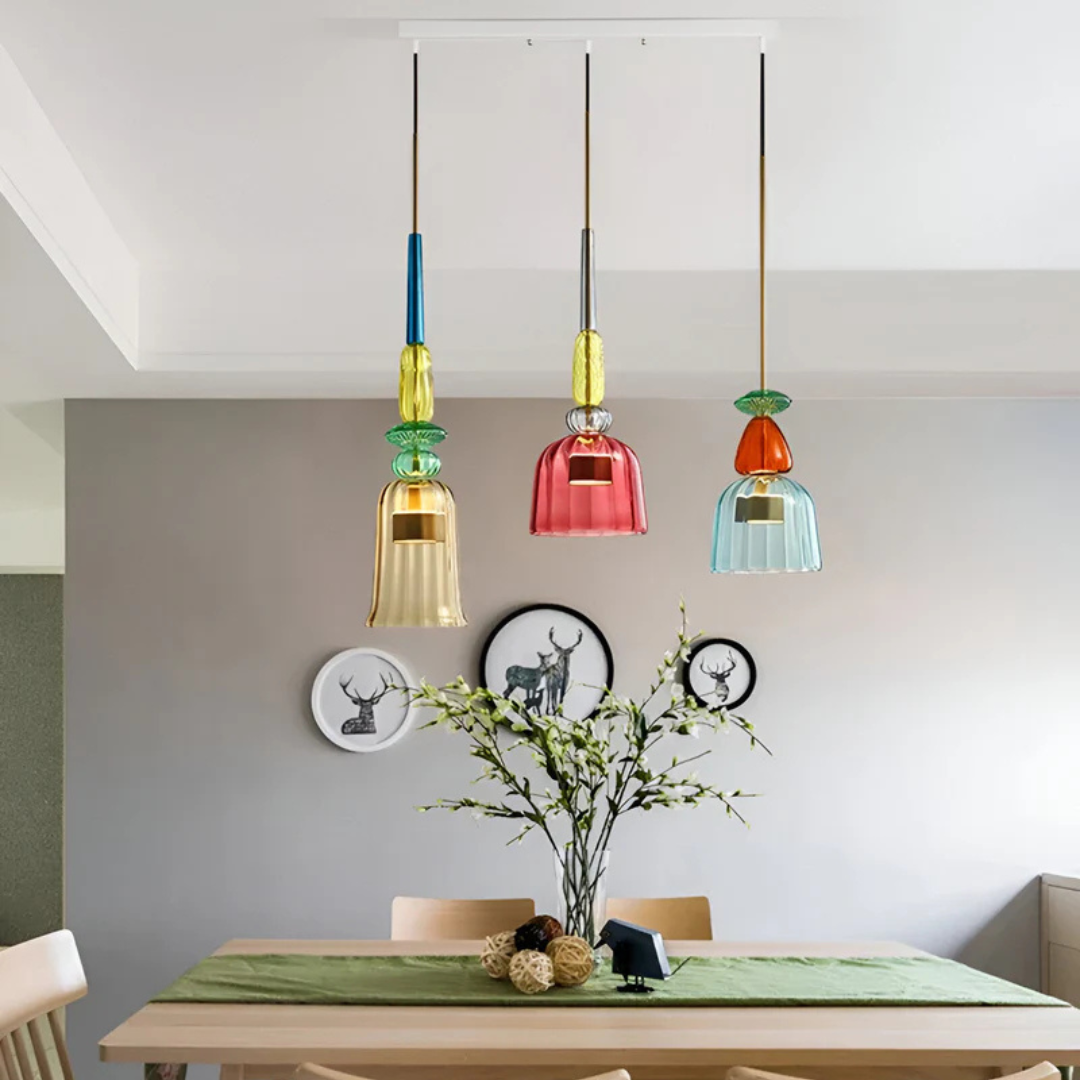 Vitrina | Kolorowa szklana lampa wisząca LED