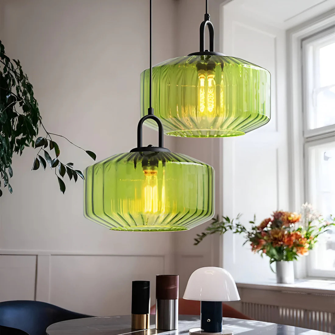 Aurelia | Lampa wisząca z karbowanym szkłem