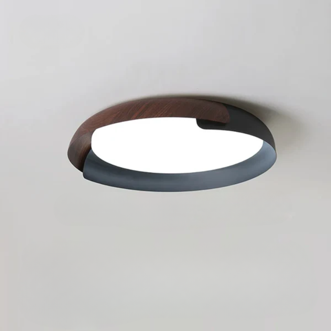 Aurelio – lampa sufitowa LED z drewnianą ramą