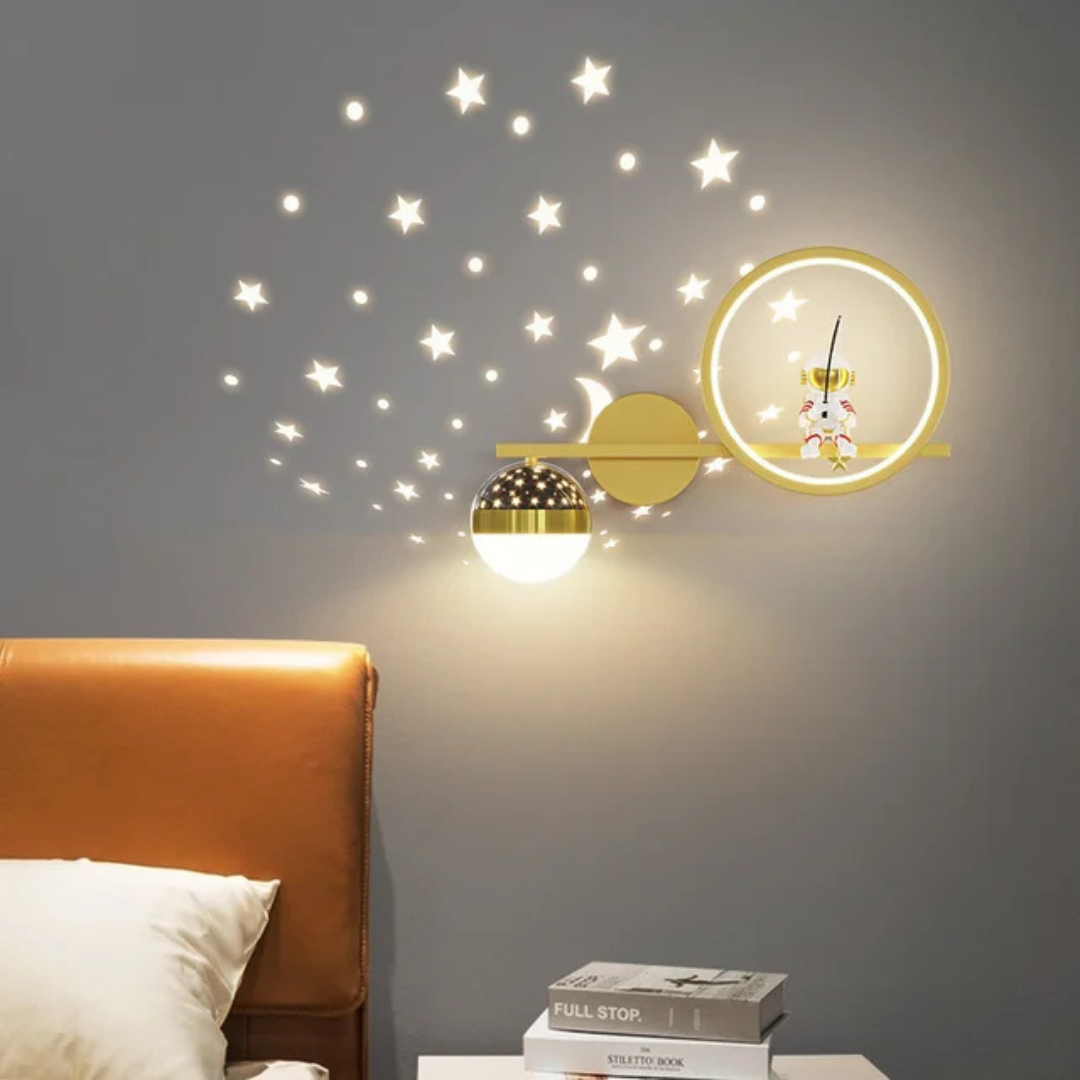 Lampa ścienna LED | Lampka nocna astronauta do wnętrz