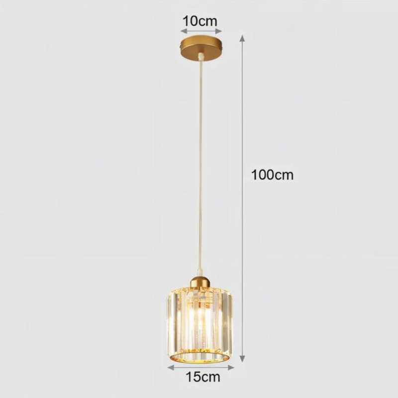 Elvya | Lampa wisząca w kryształowym cylindrze