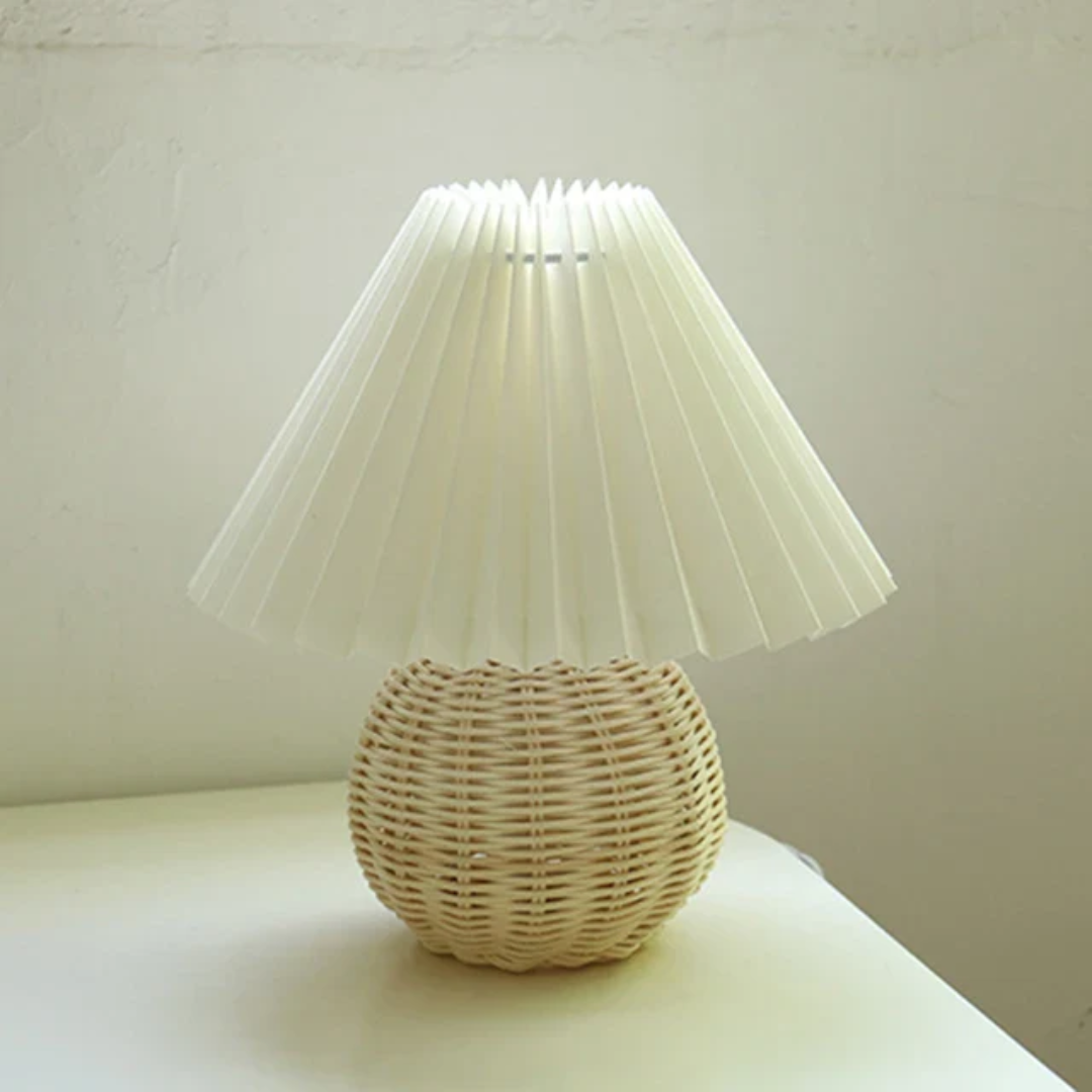 Antyczna lampa stołowa | Metalowe szkło