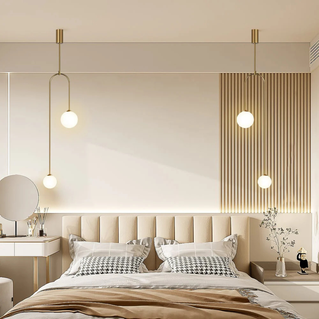 Szklana lampa wisząca | Stylowa lampa LED do wnętrz