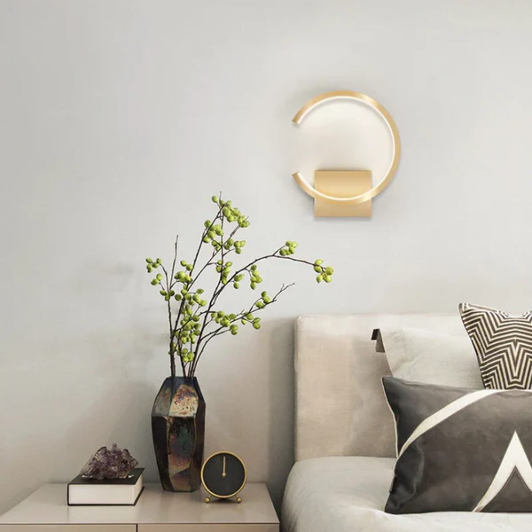 Okrągła lampa ścienna LED do salonu