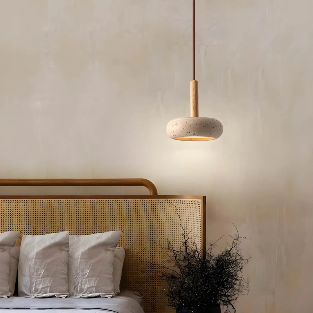 Ardena | Lampa wisząca z betonu i drewna