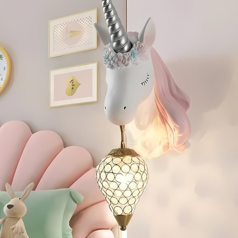 Celestia | Kinkiet jednorożec do pokoju dziewczęcego