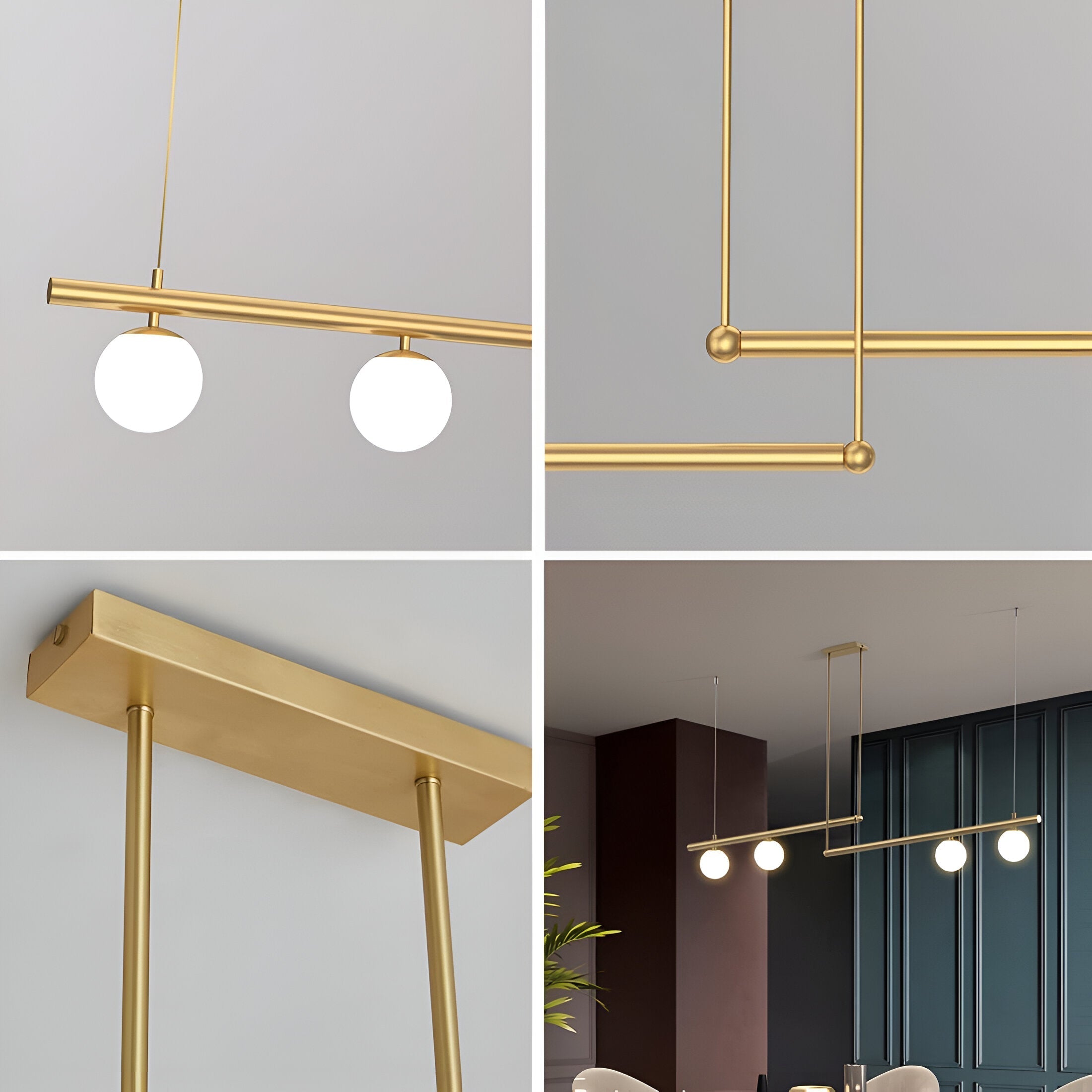 Lana | Nordic Linear Lampa wisząca do stołu jadalnego