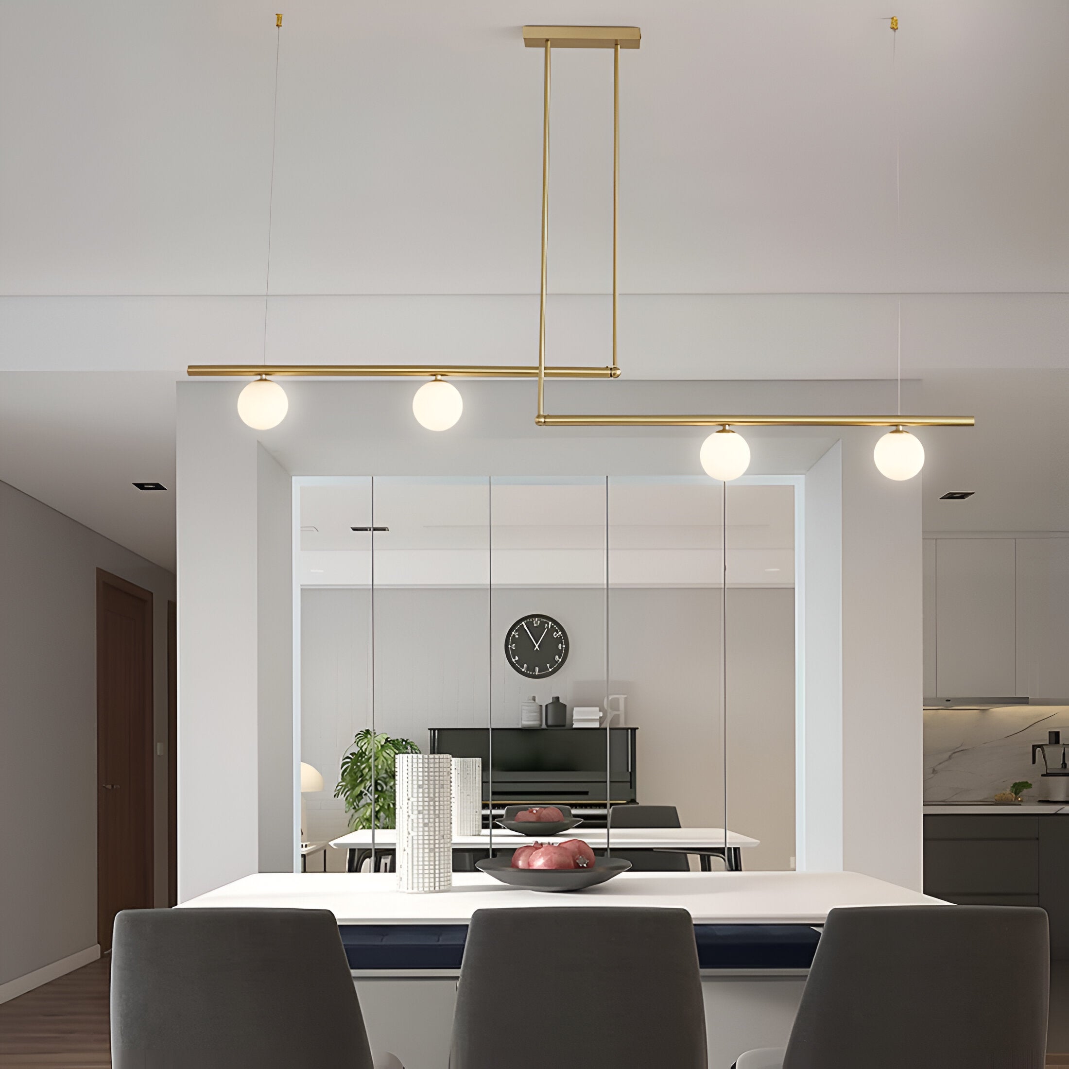 Lana | Nordic Linear Lampa wisząca do stołu jadalnego