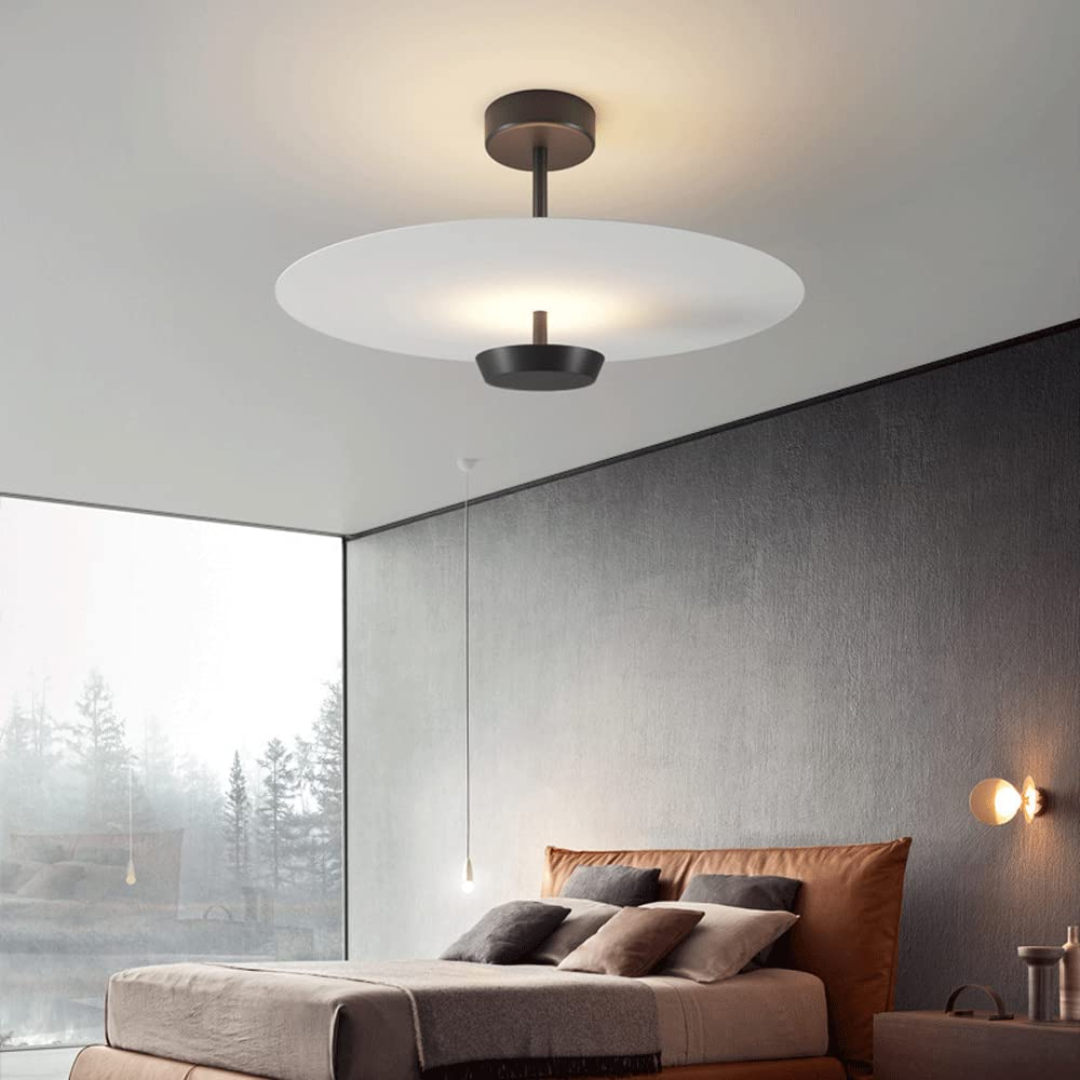Lampa sufitowa LED | Oświetlenie wewnętrzne o okrągłym, płaskim kształcie