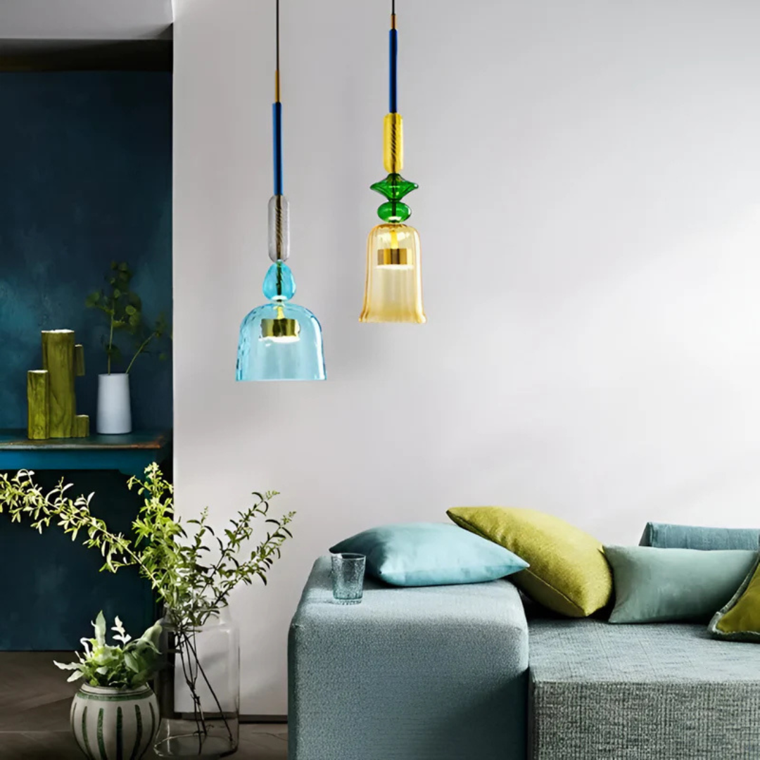 Vitrina | Kolorowa szklana lampa wisząca LED