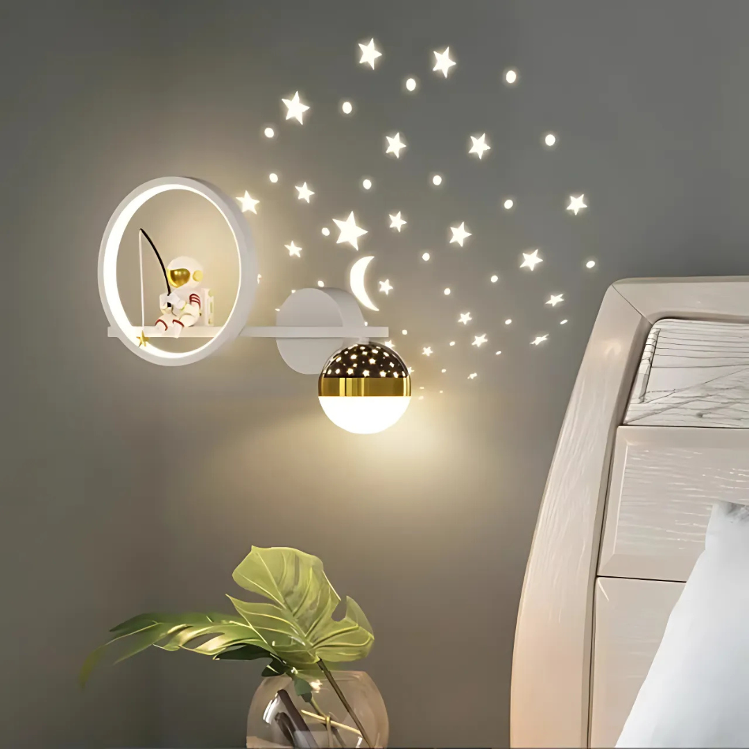 Lampa ścienna LED | Lampka nocna astronauta do wnętrz