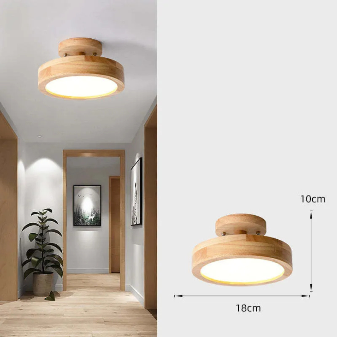 Nordis | Lampy sufitowe LED z drewnianą ramą