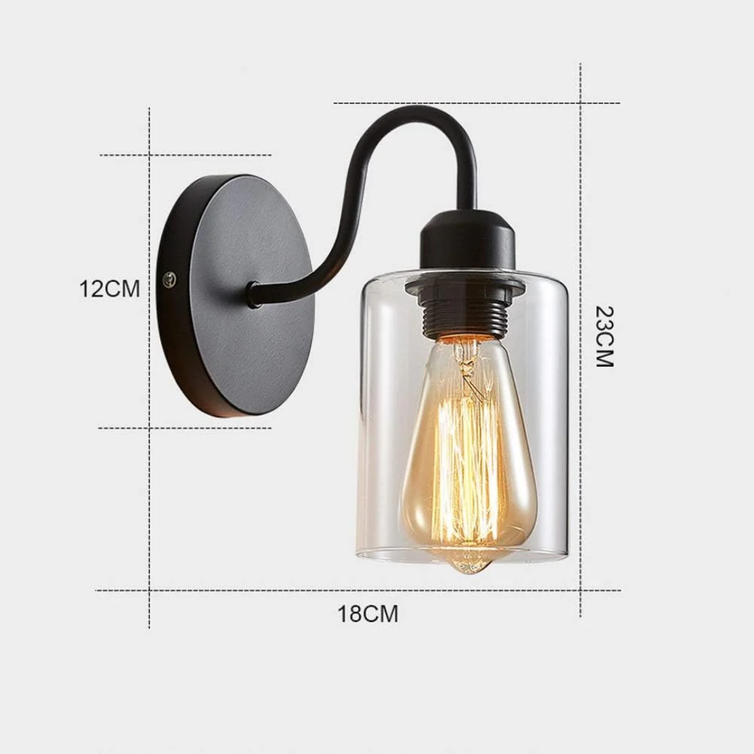 Vento | Minimalistyczna czarna lampa ścienna